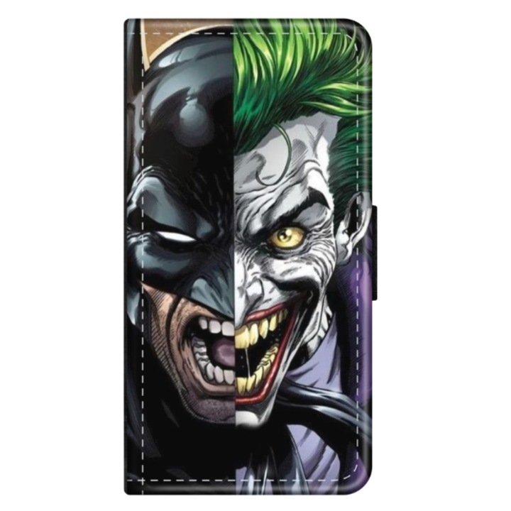 Husa personalizata tip carte pentru Apple iPhone 14 Pro Max, Batman VS Joker, S1D1M0012, Atlas