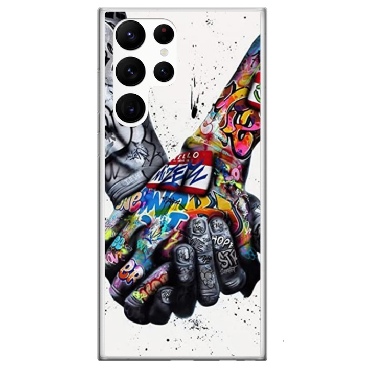 Husa personalizata pentru Samsung Galaxy S23 Ultra, model Abstract Holding, S1D1M0271, TSS