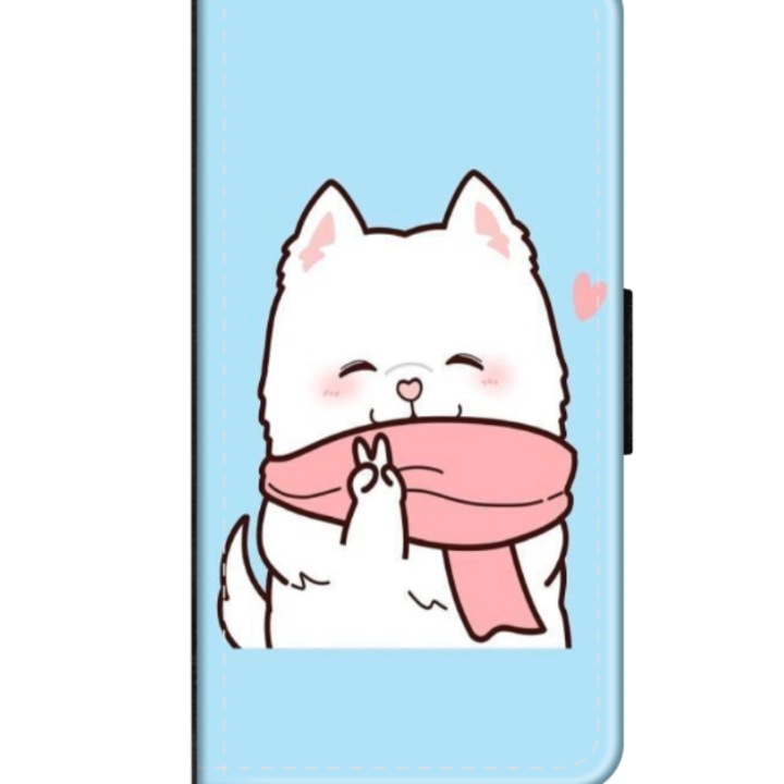 Husa personalizata tip carte pentru Samsung Galaxy A40, Cute Puppy, S1D1M0232, Atlas