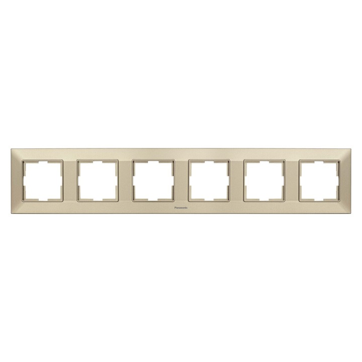 Rama 6 posturi orizontala Arkedia Slim, bronz, dimensiuni nespecificate