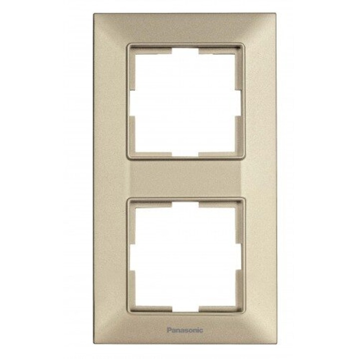 Rama 2 posturi verticală Panasonic Arkedia Slim, bronz, dimensiuni reduse