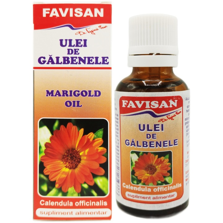 Ulei de Galbenele (Marigold oil), dr. Virginia Faur, 30ml, Laboratoarele Favisan
