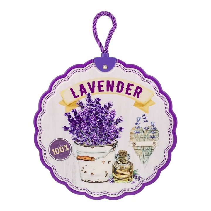 Suport din ceramica pentru oala fierbinte cu lavanda.20x20 cm M4