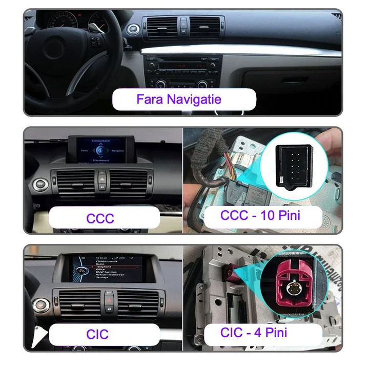 Специализирана навигация BMW Серия 1 E81/E82/E87/E88 (2005-2013), 10.25 инча, 4GB RAM, 64GB памет, Carplay CIC