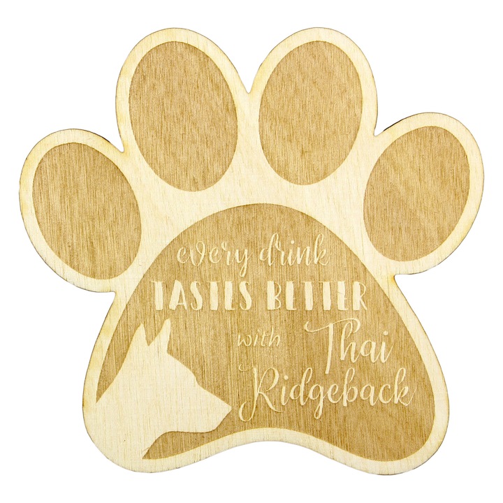 Suport bauturi, Art-Dog, Thai Ridgeback, personalizabil, 10x9,5 cm