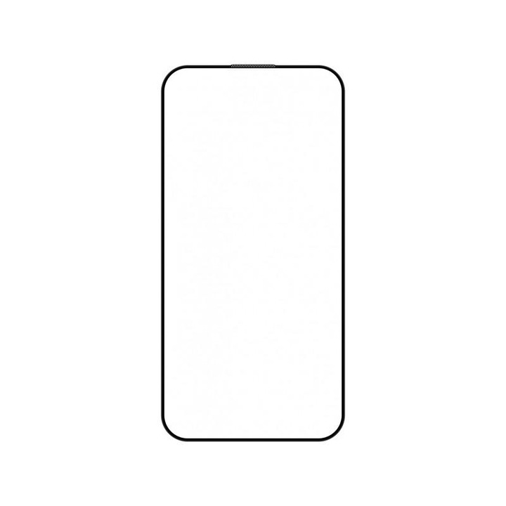 WiWu Wi-SQ008 képernyővédő fólia Apple iPhone 16-hoz, Edzett üveg, Teljes felületen ragasztó, Fekete