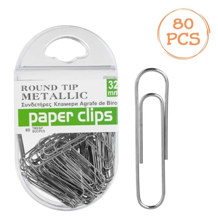 Agrafe Metalice de Culoare Argintie 32mm - 80buc