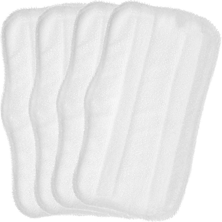 Set 4 lavete de inlocuire pentru mop, lavabile, alb