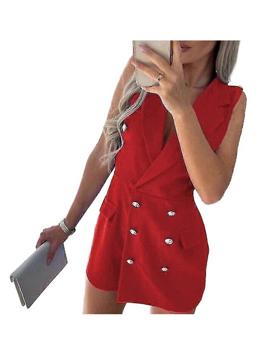 Női overál, Poliészter, Piros