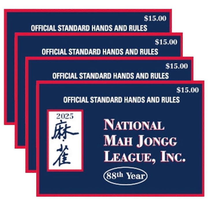 4 darabos Mahjong kártyakészlet 2025, Nagyméretű, Standard szabályokkal és lapokkal, 15.5x12.7cm