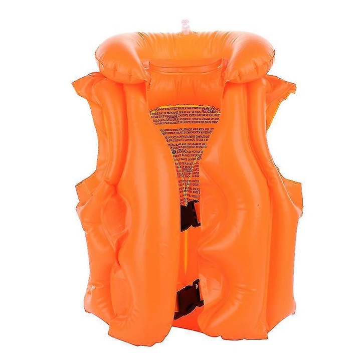 Colac de inot pentru copii cu scaun pentru bebelusi si parasolar, 100x70cm, portocalie, set 1 bucata