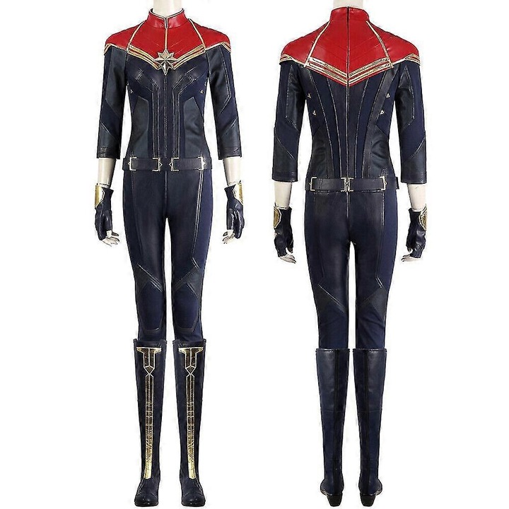 Costum Cosplay Captain Marvel 2, Carol Danvers, 2XL, pentru femei