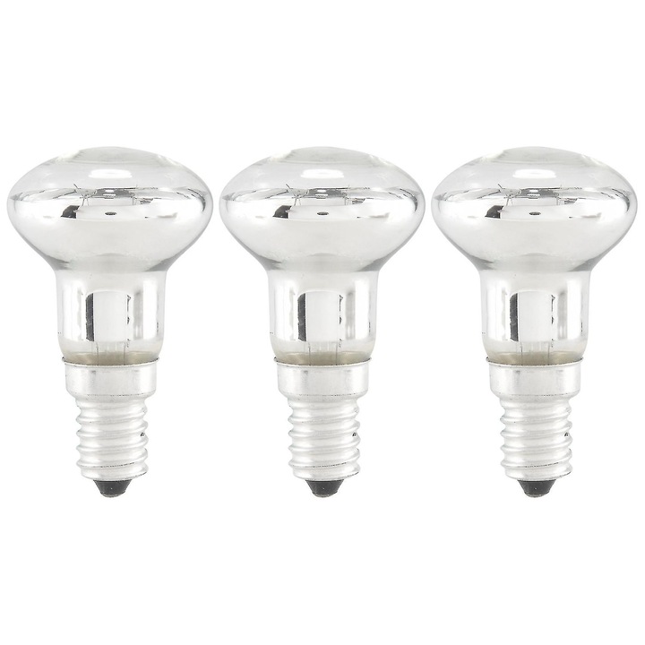 Bec R39 E14 30W transparent pentru lampa lava, set de 3 bucati