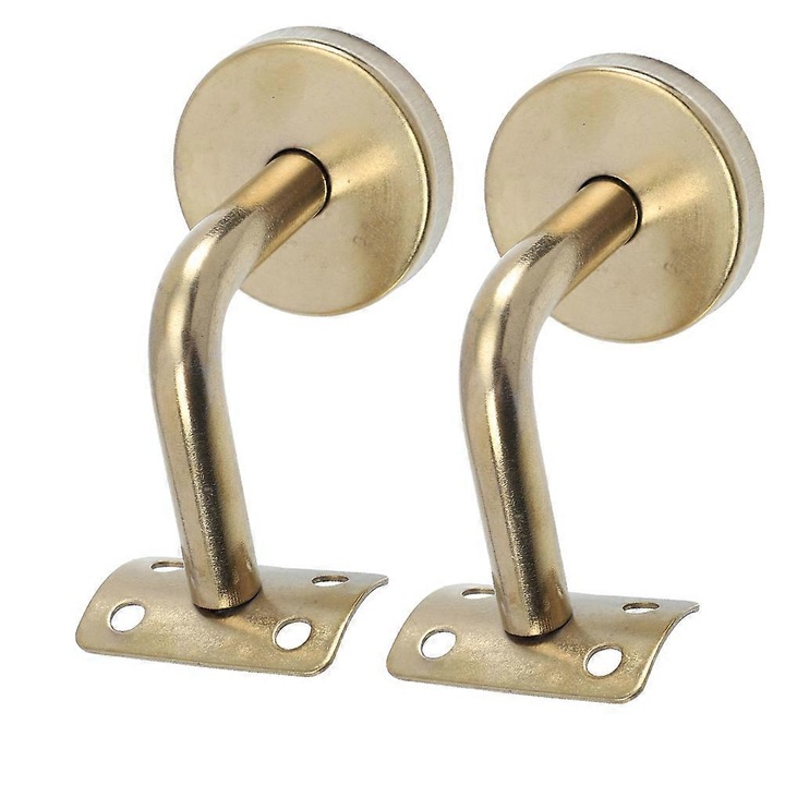 Suporturi pentru balustrade din otel inoxidabil, set de 2, auriu, 7x5x5cm