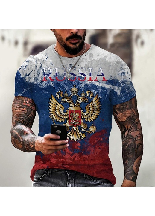 Férfi póló, rövid ujjú, kerek nyakú, 2XL INTL