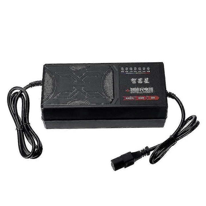 Incarcator electric pentru vehicule, 60V 50AH, 460W, protectie la supracurent, negru, 18x8x6cm