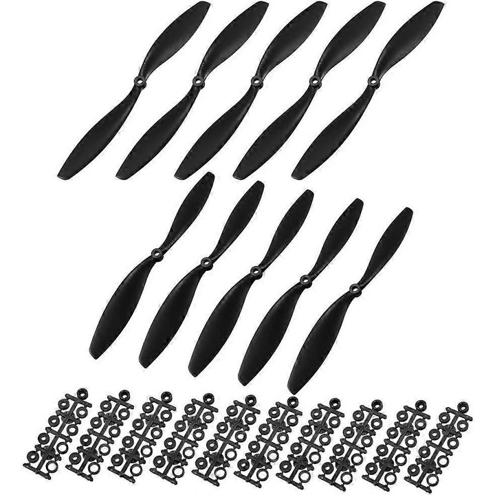 Set 5 perechi elice 10", nylon, 4.5", 6x9mm