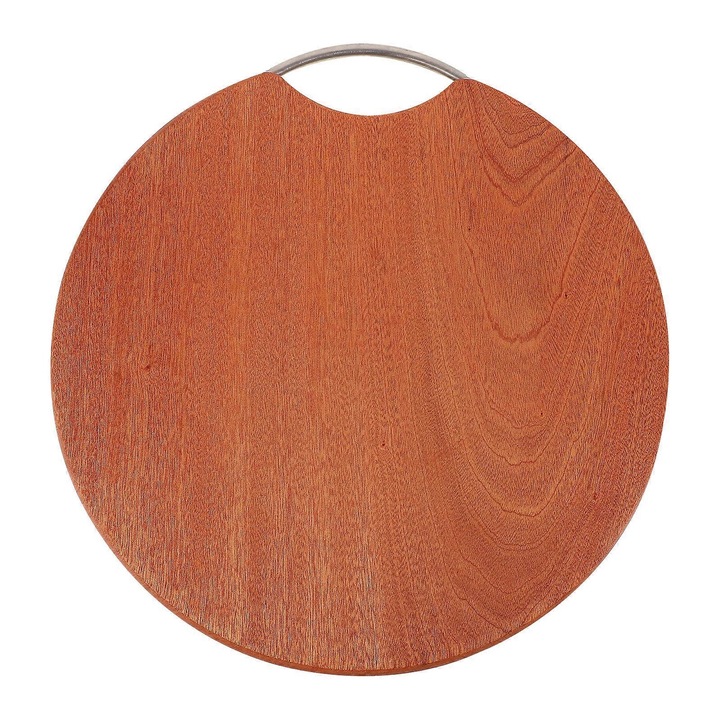 Tocator de bucatarie din lemn, 36x36x3cm, culoare maro deschis, set 1 buc.