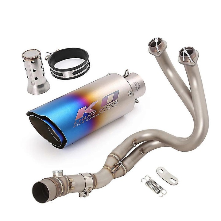Sistem de esapament complet pentru motociclete Kawasaki, 2inch, otel inoxidabil, lungime 250mm, include DB killer