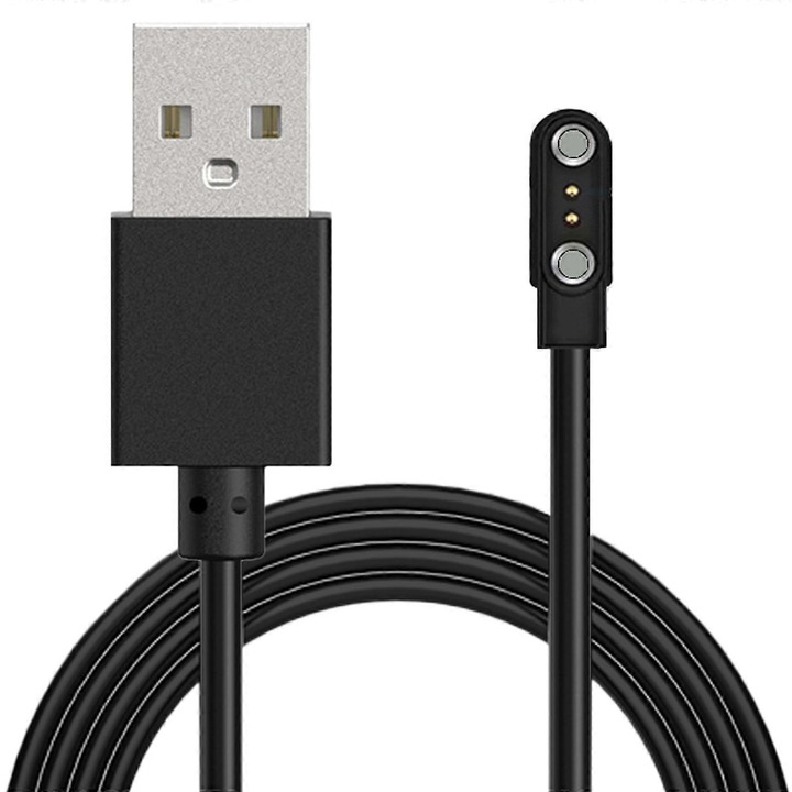 Mágneses töltőkábel okosórához, 60cm, fekete