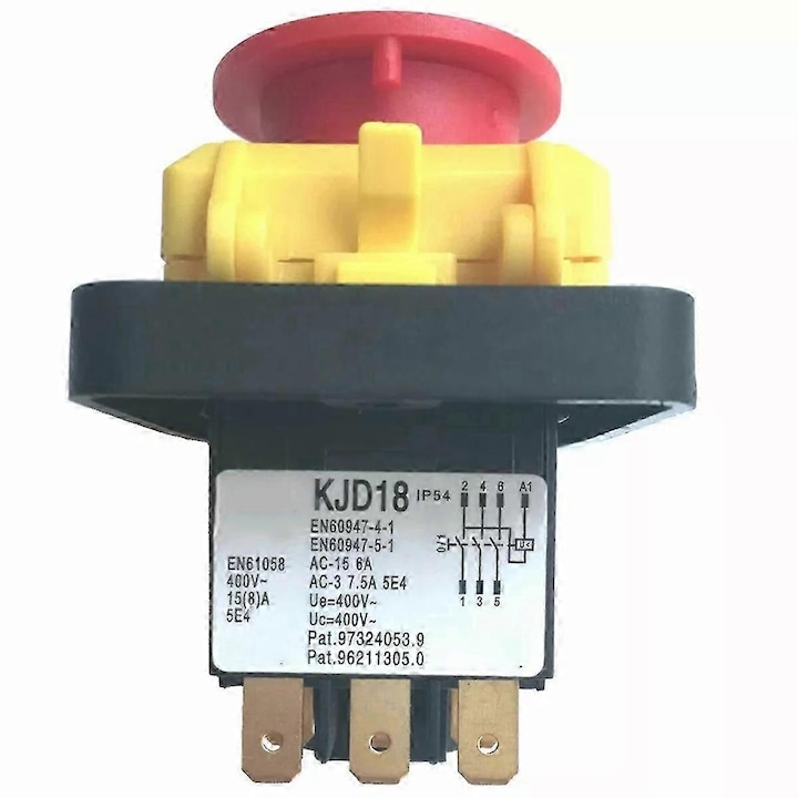Intrerupatoare magnetice cu buton apasabil Kjd18 400v 6 pini