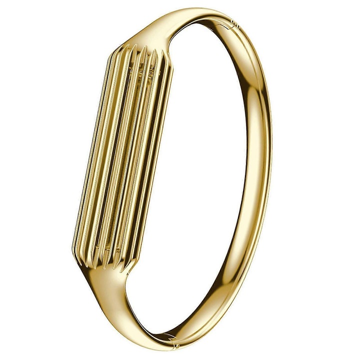 Bratara metalica din otel inoxidabil pentru Fitbit Flex 2, set, eleganta, rezistenta, auriu, 20x1cm
