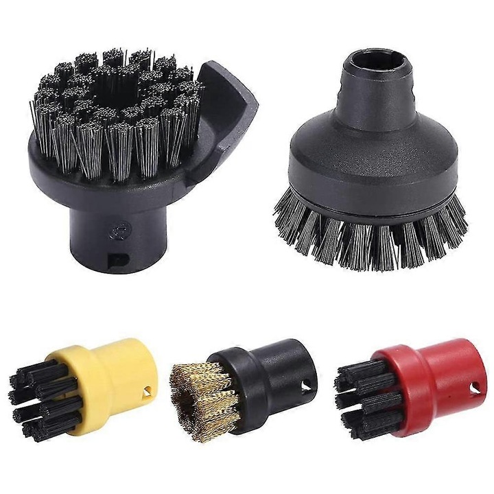 Set de 5 perii rotunde pentru curatare, 6.3x7.5cm, 2.1x2.65x4cm, 2x4x4cm, multicolor
