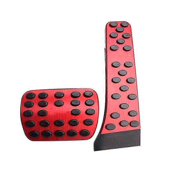 Set de pedale pentru BENZ C E S GLC GLE GLK SLK CLS SL, aluminiu + cauciuc, negru + rosu