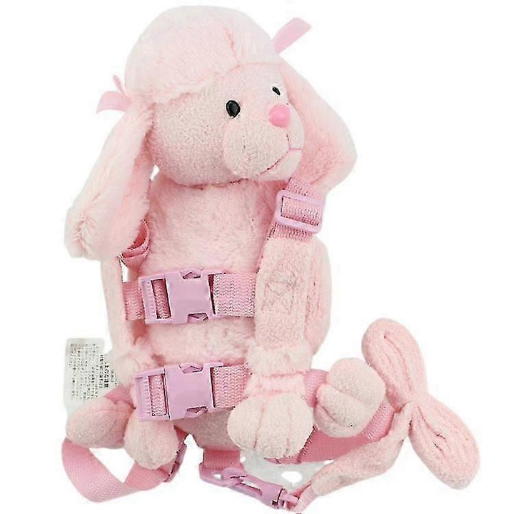 Ham de siguranta pentru copii cu rucsac, design caine roz, capacitate 20kg, 18 luni+