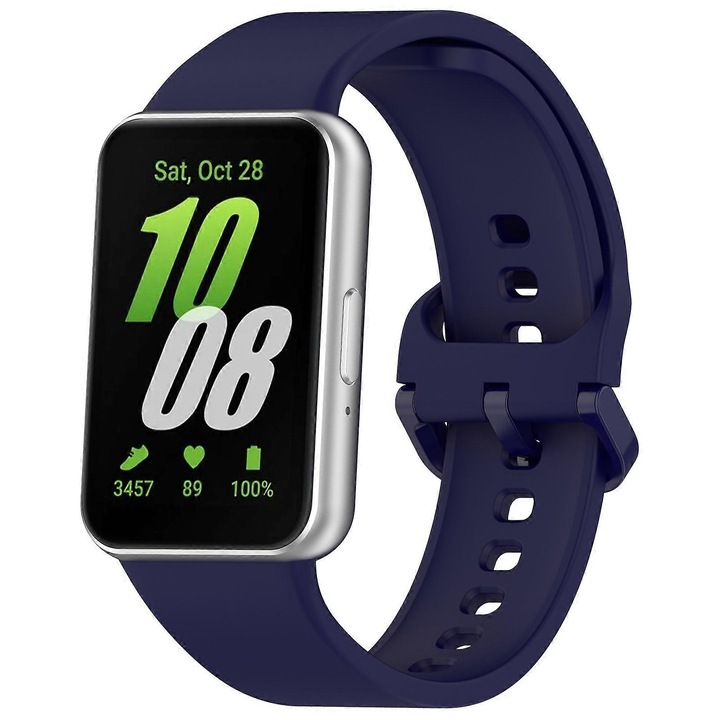 Силиконов каишка за часовник Samsung Galaxy Fit 3, регулируема дължина 5, 5-8, 7 инча, едноцветна, цветна