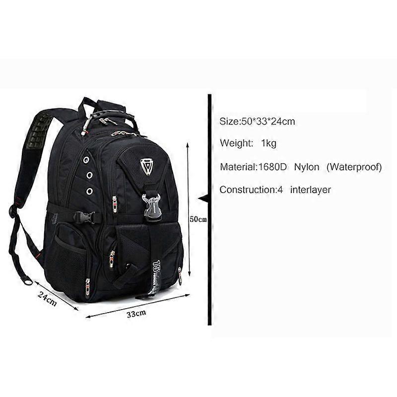 Rucsac laptop multifunctional Swi Style, 15-17 inch, 50x33x24cm, 54x33x24cm, impermeabil, rosu, set