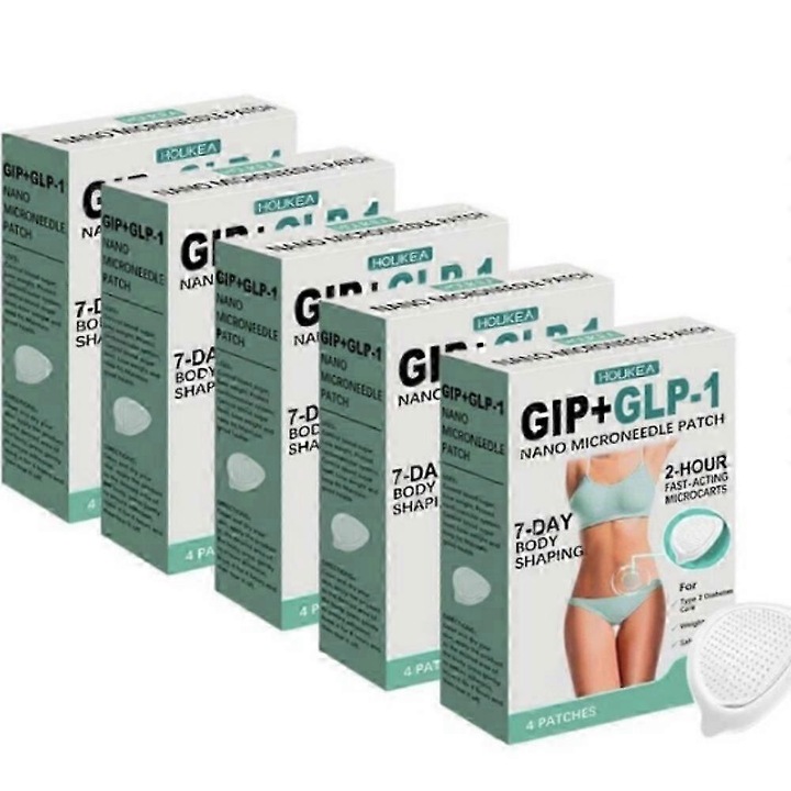 Pachet 4 plasturi microneedle pentru slabire, mov, 7x5x2cm