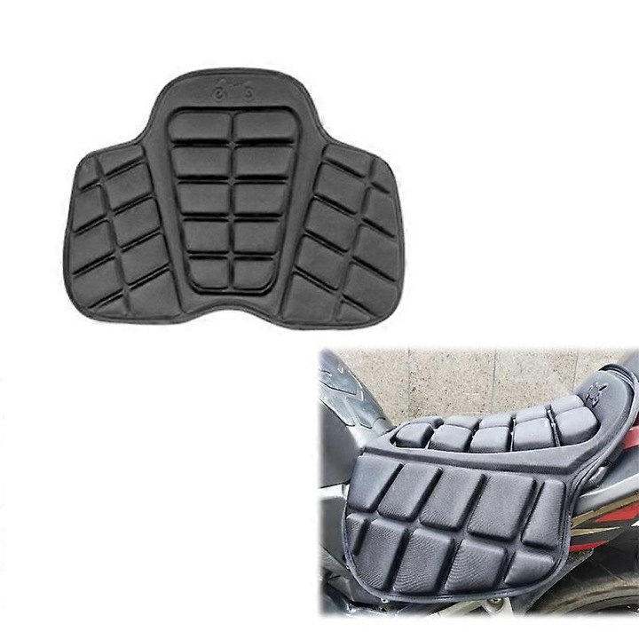 Perna de aer pentru scaun motocicleta, neagra, 56x43cm