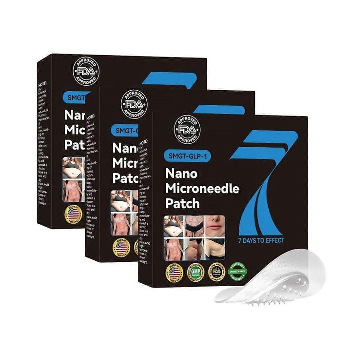 Plasturi Microneedle, 7 stick/set, pentru toate tipurile de piele, design portabil, imbunatateste absorbtia ingredientelor active