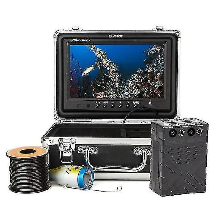 Camera video subacvatica, rezolutie inalta, waterproof IP68, set complet in cutie de aluminiu