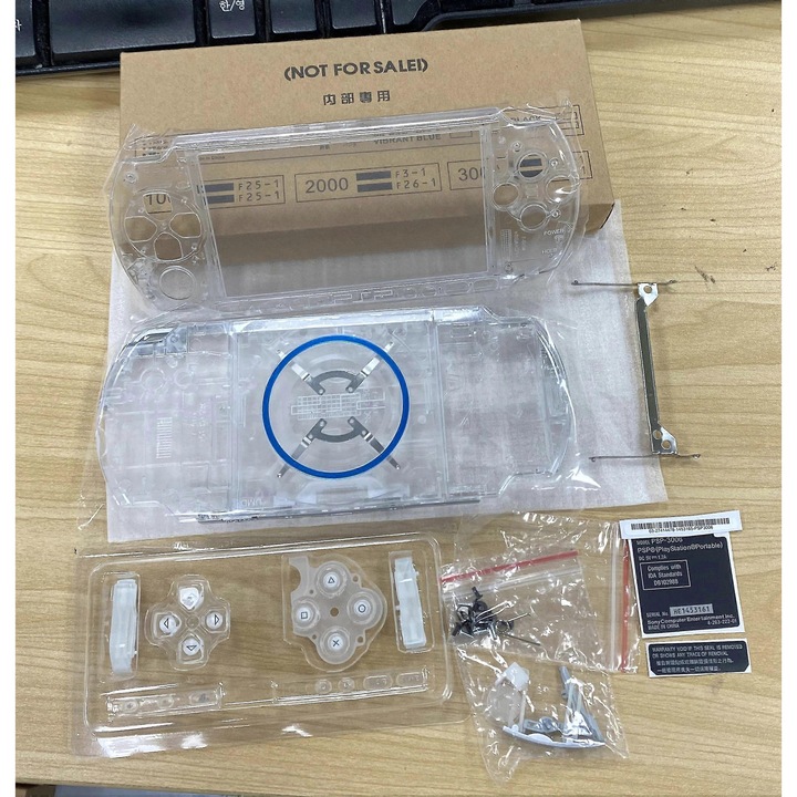 Carcasa completa de inlocuire pentru PSP 3000, set cu butoane, multicolor, cu logo