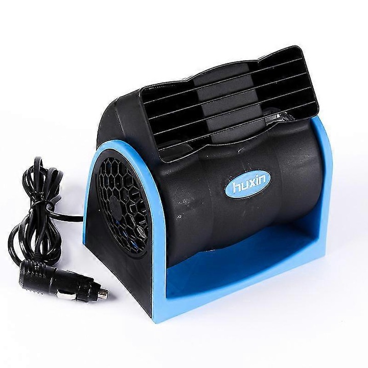 Elektromos autó hűtőventilátor 12V/24V, 7W, kék, méretek 16.5x11.6x15.3cm