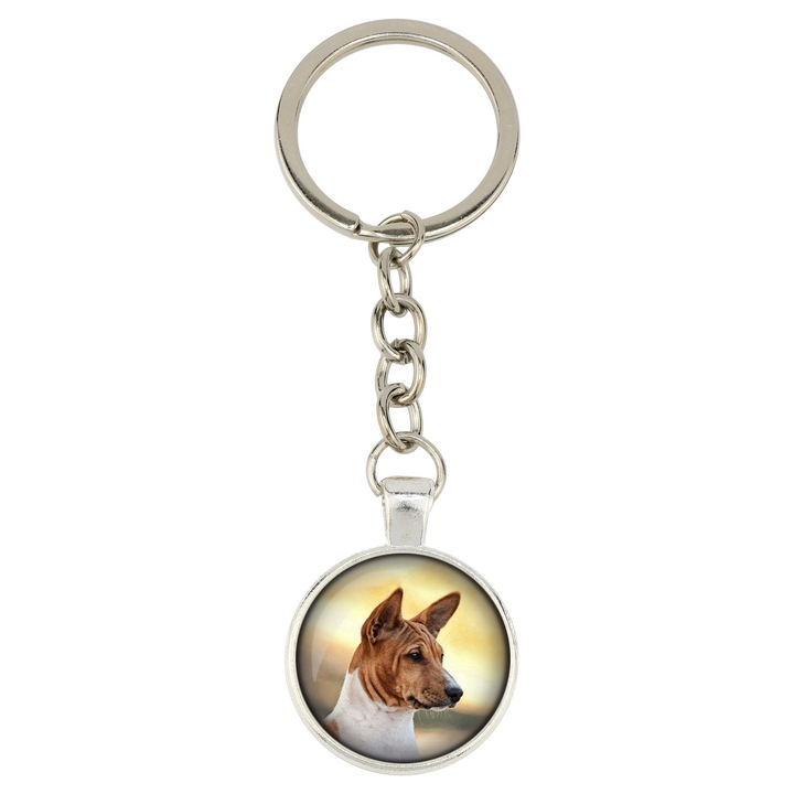 Személyre szabott kulcstartó, Art-Dog, ezüst színű fém, 10cm, 25mm