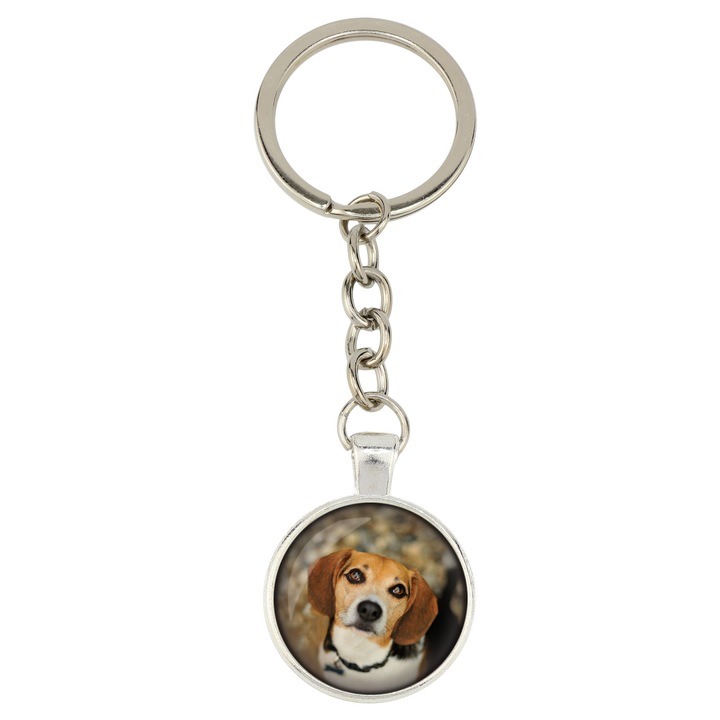 Személyre szabott kulcstartó, Art-Dog, 10cm, 25mm, fém, ezüst