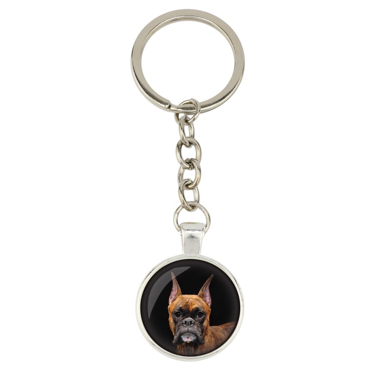 Személyre szabott kulcstartó, Art-Dog, 10cm, 25mm, fém, ezüst