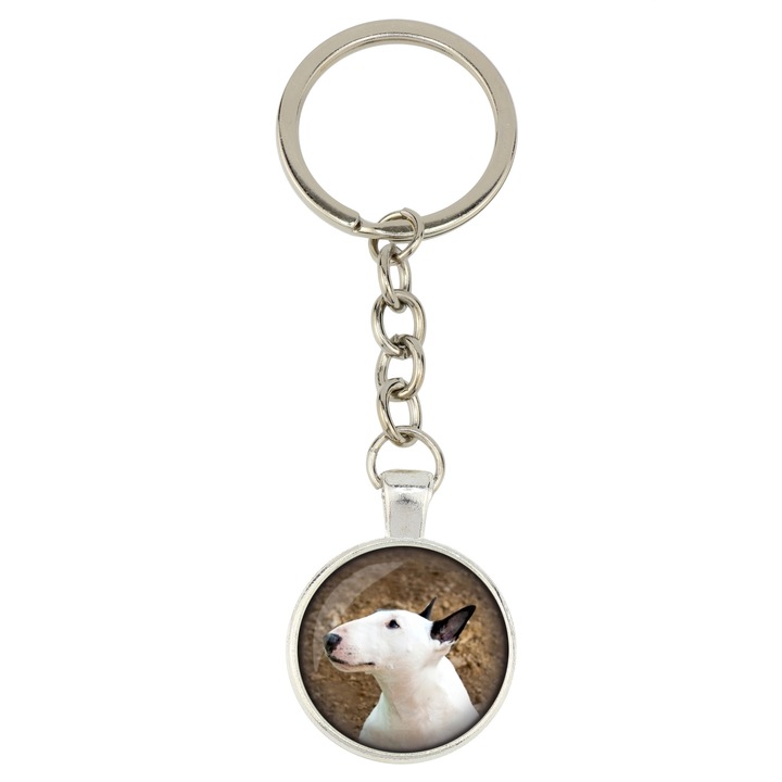 Személyre szabott kulcstartó, Art-Dog, ezüst színű fém, 10cm, 25mm