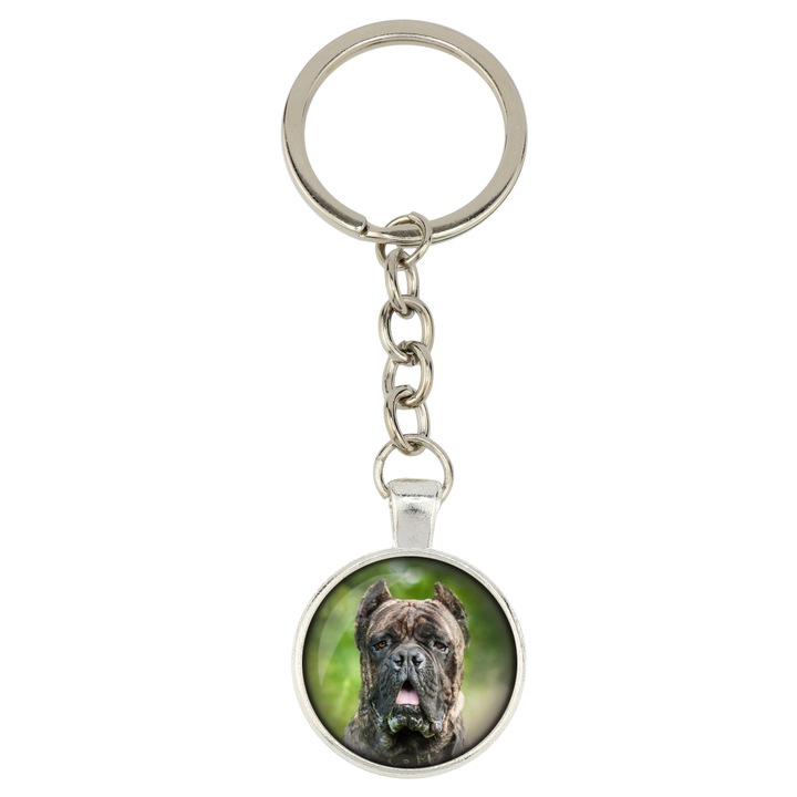 Személyre szabott kulcstartó, Art-Dog, ezüst színű fém, 10cm, 25mm