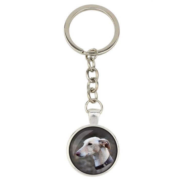 Személyre szabott kulcstartó, Art-Dog, 10cm, 25mm, fém, ezüst