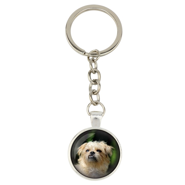 Személyre szabott kulcstartó, Art-Dog, ezüst színű fém, 10cm, 25mm