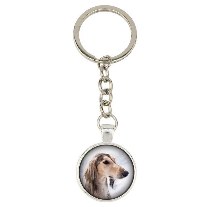 Art-Dog személyre szabott kulcstartó, fényképes kulcstartó, fém, 10x2.5cm, ezüst
