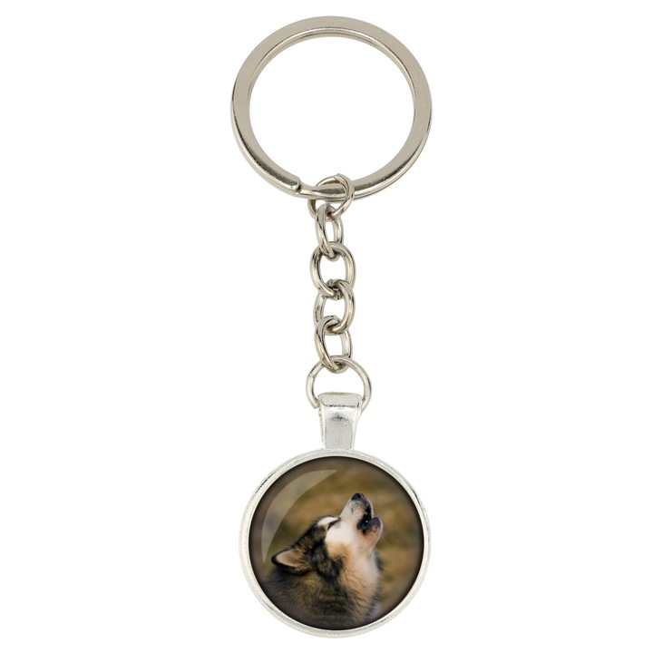 Személyre szabott kulcstartó, Art-Dog, Alaszkai malamut, fém, 10x2.5cm