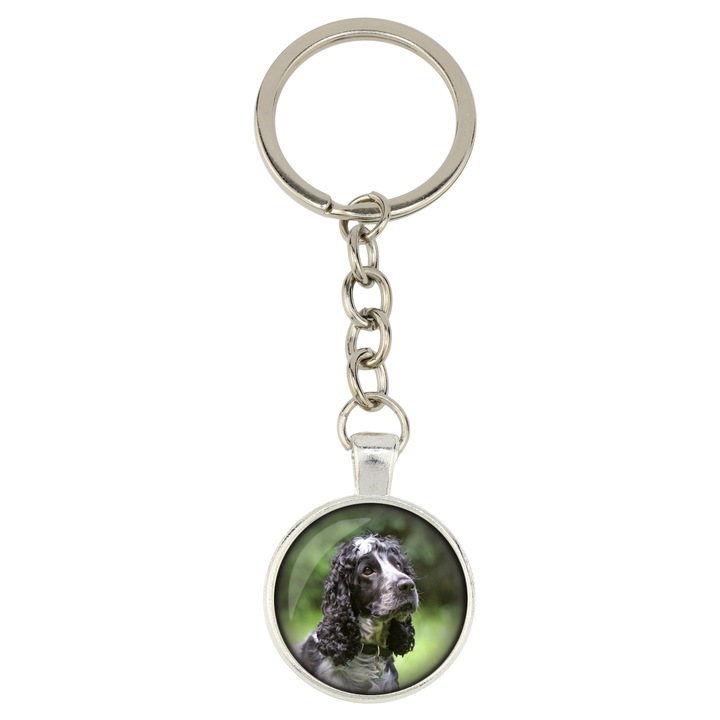 Személyre szabott fényképes kulcstartó, Art-Dog, 10 cm, 25 mm, ezüst fém