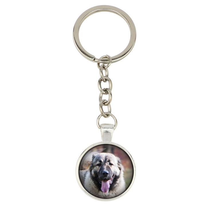 Személyre szabott kulcstartó, Art-Dog, Kaukázusi juhászkutya, fém, 10x2.5cm