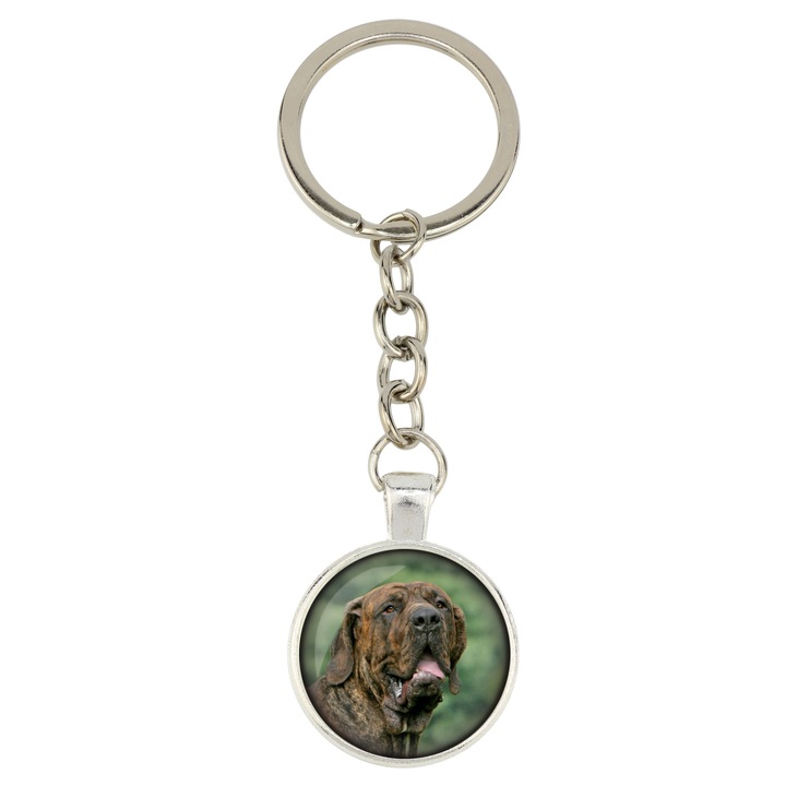 Személyre szabott kulcstartó, Art-Dog, ezüst színű fém, 10cm, 25mm