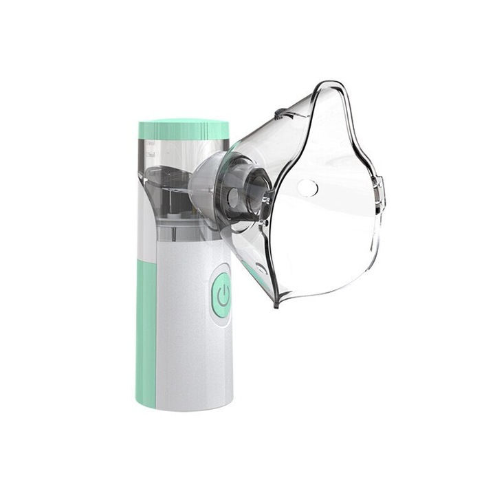 Aparat aerosoli portabil, Egyéb, 2600 orificii, alb/verde, pentru adulti si copii